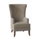 Wingback Chair - Fairfield Chair Austin 28" Wide Slipcovered Wingback Chair Fabric in Gray/Brown | 43.5 H x 28 W x 35 D in | Wayfair