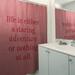 East Urban Home Handwritten Life Adventure Quote Shower Curtain Set Polyester in Red/Pink | 74 H x 71 W in | Wayfair