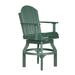 Ebern Designs Kalki Adirondack Bar Height Swivel Patio Dining Chair Plastic/Resin in Green | 52.5 H x 29.5 W x 31.25 D in | Wayfair