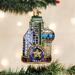 Old World Christmas Dallas Ornament Glass in Blue/Indigo/Yellow | 4.25 H x 2.5 W x 2.5 D in | Wayfair 20084