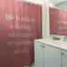 East Urban Home Handwritten Life Adventure Quote Shower Curtain Set Polyester in Red/Pink | 74 H x 71 W in | Wayfair