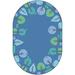 Blue/Green 72 x 0.218 in Area Rug - Carpets for Kids KID Value Plus™ Tufted Green/Orange/Blue Area Rug Nylon | 72 W x 0.218 D in | Wayfair 72.91