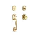 Baldwin Westcliff Handleset w/ Single Cylinder Deadbolt & Door Knob & Rosette in Yellow | 22 H x 6.6 W x 3.7 D in | Wayfair 9BR1800-259