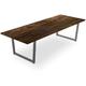Upper Square™ Clifton Rectangular Solid Wood Table Wood/Metal/Solid Wood in Brown | 30 H x 108 W x 42 D in | Wayfair