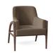 Armchair - Fairfield Chair Devin 29.5" Wide Tufted Armchair Leather/Fabric in Gray/Brown | 35.5 H x 29.5 W x 33 D in | Wayfair