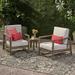 Wade Logan® Arilynn Outdoor Patio Chair w/ Cushions Wood in Gray | 32.5 H x 26.5 W x 33.5 D in | Wayfair 98226DC8FC004E9599698EB3897C703C