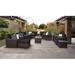 River Brook 17 Piece Rattan Sectional Seating Group w/ Cushions Synthetic Wicker/All - Weather Wicker/Wicker/Rattan | Outdoor Furniture | Wayfair