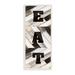 Gracie Oaks 'EAT Multicolored Planked Wood Look Sign' by Kimberly Allen Textual Art Wood in Brown | 17 H x 7 W x 1.5 D in | Wayfair