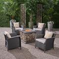 Alcott Hill® Peavy Rattan Multiple Chairs Seating Group w/ Cushions Synthetic Wicker/All - Weather Wicker/Wicker/Rattan in Gray | Outdoor Furniture | Wayfair