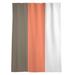 East Urban Home Cleveland Football Stripes Sheer Rod Pocket Single Curtain Panel Sateen in Orange/Gray/Black | 53 H in | Wayfair