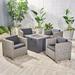 Latitude Run® Binetta All Weather Wicker/Rattan 4 - Person Seating Group w/ Cushions Synthetic Wicker/All - Weather Wicker/Wicker/Rattan | Outdoor Furniture | Wayfair