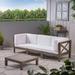 Highland Dunes Ellison 4 Piece Sofa Seating Group w/ Cushions Wood/Natural Hardwoods in White/Brown | Outdoor Furniture | Wayfair