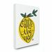 Ebern Designs Squeeze the Day Lemon Graphic & Green Illustration by Erin Barrett - Textual Art Print Canvas in Yellow | Wayfair