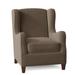 Wingback Chair - Fairfield Chair Wright 31" Wide Slipcovered Wingback Chair Leather/Fabric in Brown | 40 H x 31 W x 36.5 D in | Wayfair
