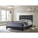 Latitude Run® Vance Tufted Upholstered Standard Bed Wood in Gray/Black/Brown | 49.6 H x 43 W x 81.25 D in | Wayfair