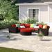 Latitude Run® Larrissa 6 Piece Sectional Seating Group w/ Cushions Synthetic Wicker/All - Weather Wicker/Wicker/Rattan | Outdoor Furniture | Wayfair