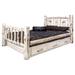 Millwood Pines Montana Collection Lodge Pole Pine Storage Bed Wood in White | 47 H x 76 W x 98 D in | Wayfair 23ACAC7CDA2B4259A7D0C9C235A64FE9