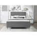 Everly Quinn Tufted Low Profile Platform Bed Upholstered/Velvet in Gray | 49 H x 57.5 W x 86.875 D in | Wayfair A4B9F2D198E44763B903F46049B64B28