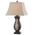 World Menagerie Nimue Table Lamp Ceramic/Linen in Brown/White | 31 H x 17 W x 11 D in | Wayfair 49E4915FE3E34113A4DA6E27FDB1B7A8