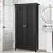 Lark Manor™ Pernell 31" W x 63" H x 16" D Free-Standing Bathroom Cabinet Manufactured Wood in Black | 62.97 H x 31 W x 16 D in | Wayfair