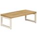 Foundry Select Coffee Table 39.4"x19.7"x13.8" Solid Reclaimed Wood & Steel Wood/Metal in White/Brown | 13.8 H x 19.7 W x 39.4 D in | Wayfair
