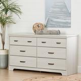 South Shore Versa 6 Drawer Double Dresser Wood in Brown | 31.5 H x 57.75 W x 19.37 D in | Wayfair 11298