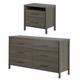 South Shore Gravity Double Dresser & Nightstand Set Wood in Brown/Gray | 31.38 H x 59.25 W x 18.87 D in | Wayfair 11271