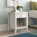 Viv + Rae™ Husby 20" Wide Solid Wood Rectangular NightStand w/ 1 Drawer & 1 Shelf in White | 24 H x 20 W x 18 D in | Wayfair