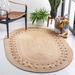 White 120 x 0.39 in Indoor Area Rug - World Menagerie Round Sundeep Hand-Woven Flatweave Jute/Sisal Natural Area Rug Jute & Sisal | Wayfair