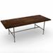 Union Rustic Helwig Rectangular Solid Wood Table Wood/Solid Wood/Metal in White/Brown | 30 H x 72 W x 36 D in | Wayfair