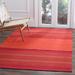 Orange/Red 48 x 0.25 in Indoor Area Rug - World Menagerie Bokard Striped Handmade Flatweave Cotton Area Rug Cotton | 48 W x 0.25 D in | Wayfair