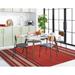 White 48 x 0.25 in Indoor Area Rug - World Menagerie Bokara Hills Striped Handmade Flatweave Cotton Red/Ivory Area Rug Cotton | Wayfair