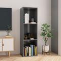 vidaXL Libreria/Mobile TV Grigio Lucido 36x30x114 cm in Truciolato