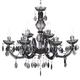 LITECRAFT Marie Therese Chandelier Ceiling Light Crystal Effect 9 Arm - Smoke