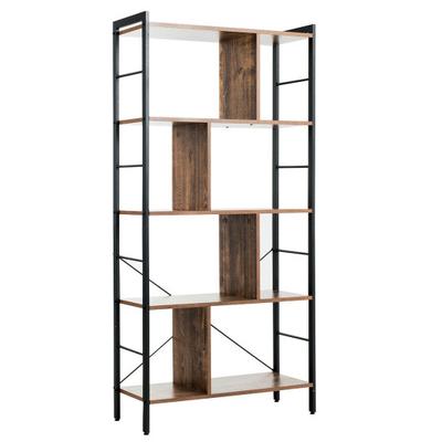 Costway 4-Tier Industrial Freestanding Bookshelf w...