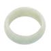 Pale Green Halo,'8 mm Wide Artisan Crafted Band Ring of Guatemalan Jade'