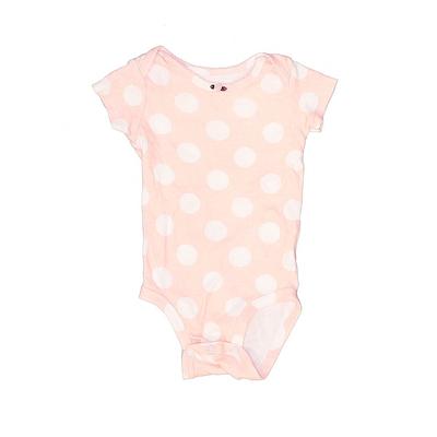Baby Gap Short Sleeve Onesie: Pink Polka Dots Bottoms - Kids Girl's Size 6