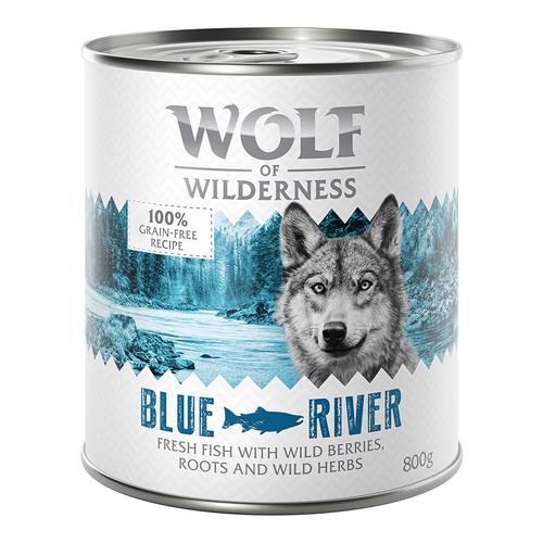 24 x 800g Blue River - Fisch Wolf of Wilderness Hundefutter nass
