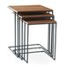 sohoConcept Three End Nesting Tables Wood/Metal in Black | 22 H x 18 W x 18 D in | Wayfair THR-END-02