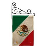 Breeze Decor Mexico 2-Sided Burlap 19 x 13 in. Garden Flag in Brown/Green/Red | 18.5 H x 13 W in | Wayfair BD-CY-GS-108019-IP-DB-03-D-US13-BD