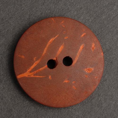 # Kokosnuss-Knopf, rot, Ø 20 mm, 1 Stück