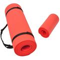 BalanceFrom GoYoga+ All-Purpose 1/2-Inch Extra Thick High Density Anti-Tear Exercise Yoga Mat and Knee Pad with Carrying Strap (Red)