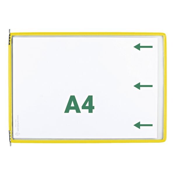 Tarifold 10er Set Sichttafeln DIN A4 Öffnung schmale Seite gelb Image