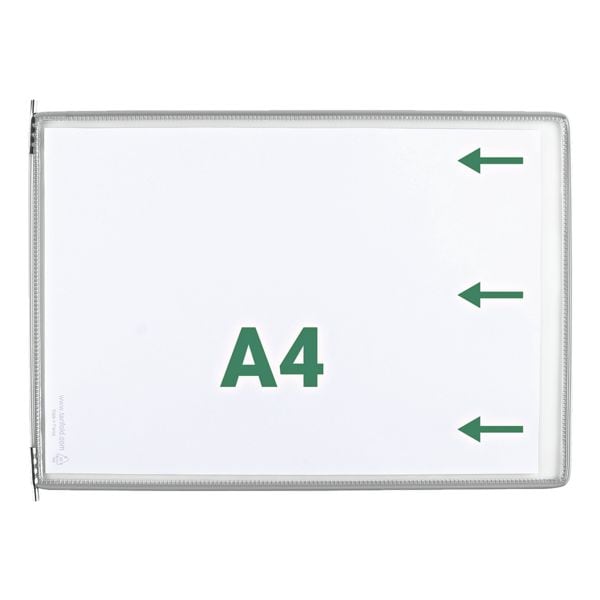 Tarifold 10er Set Sichttafeln DIN A4 Öffnung schmale Seite grau Image