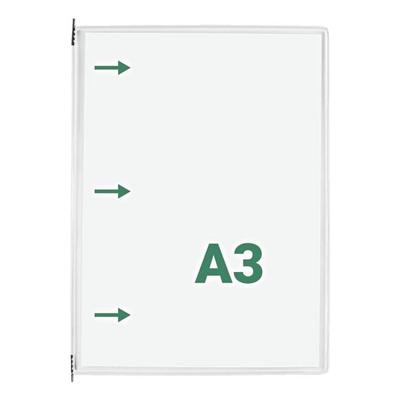Tarifold 10er Set Sichttafeln DIN A3 Öffnung seitlich weiß