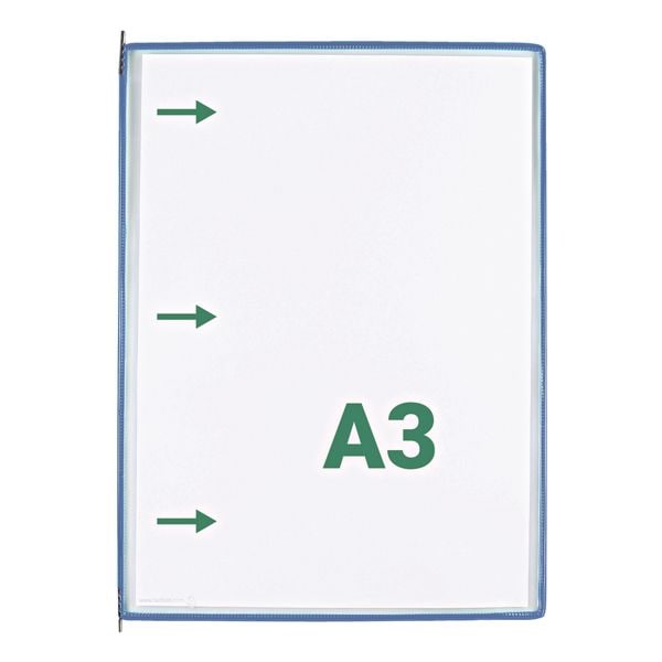 Tarifold 10er Set Sichttafeln DIN A3 Öffnung seitlich blau Image