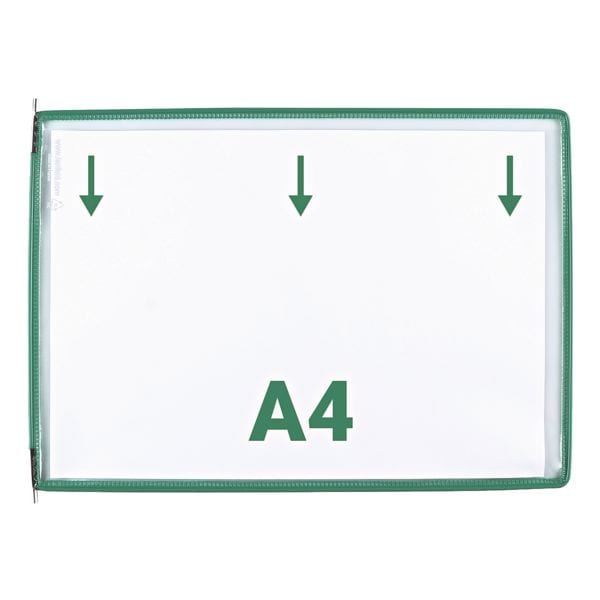 Tarifold 10er Set Sichttafeln DIN A4 Öffnung breiten Seite grün Image