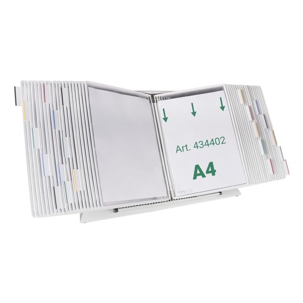 Tarifold Tischständer A4 mit 40 Sichttafeln weiß, 74x35x28 cm Image