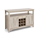 Costway Server Buffet Sideboard With Wine Rack and Open Shelf-Gray