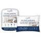 Snuggledown Hungarian Goose Down King Size Duvet - 10.5 Tog All Year Round Premium Quilt Ideal for Summer & Winter, 2 Soft Pillows - Jacquard Cotton Cover, Machine Washable, Size (225cm x 220cm)